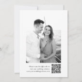 Save The Date Mariage 2 Photo QR Code Calligraphie Élégante Mode (Dos)