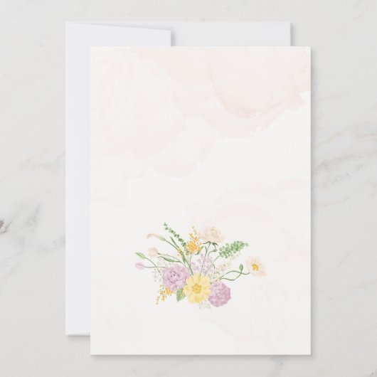 Save The Date Mariage à anneau à couple floral rustique (Dos)