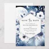 Save The Date Mariage à aquarelle élégant (Devant / Derrière)