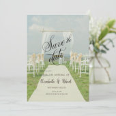 Save The Date Mariage à Arbor Beach, retenez la date (Debout devant)