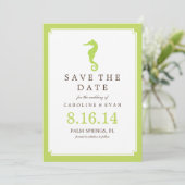 Save The Date Mariage à cheval vert Enregistrer la date (Debout devant)