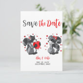 Save The Date Mariage à couteaux mignons Enregistrer la date Fai (Debout devant)