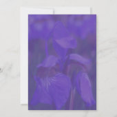 Save The Date Mariage à fleurs Iris violet (Dos)