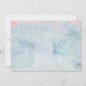 Save The Date Mariage à fleurs rose et bleu Enregistrer la photo (Dos)