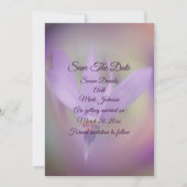 Save The Date Mariage à fleurs violettes pâles (Devant)