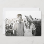 Save The Date Mariage à impression botanique verte et blanche (Dos)