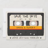 Save The Date Mariage à la Bande Cassette Rétro (Devant)