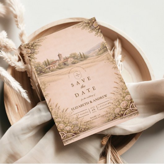Save The Date Mariage à la chapelle rustique de campagne