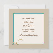 Save The Date Mariage à la date de réservation dans le sable de  (Dos)