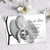 Save The Date Mariage à la Fleur d'Orchidée Blanche Enregistrer