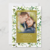 Save The Date Mariage à la frontière florale rustique classique (Devant)