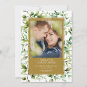 Save The Date Mariage à la frontière florale rustique classique (Devant)