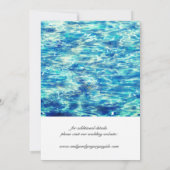 Save The Date Mariage à la piscine, cadre doré (Dos)