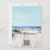 Save The Date Mariage à la plage océanique à l'aquarelle (Dos)