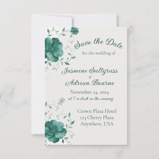 Save The Date Mariage à la Vigne d'Émeraude (Devant)