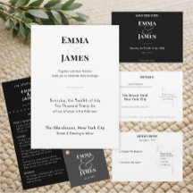Mariage à l'ampersand noir inversé | Sauvegarder l