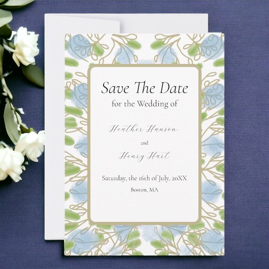 Save The Date Mariage à l'aquarelle artistique moderne 