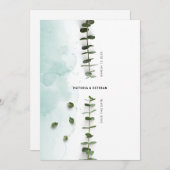 Save The Date Mariage à l'aquarelle botanique Enregistrer la dat (Devant / Derrière)