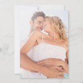 Save The Date Mariage à l'aquarelle de la plage de l'océan, Enre (Dos)