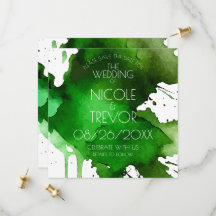 Mariage à l'aquarelle éclaboussée