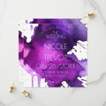 Mariage à l'aquarelle éclaboussée