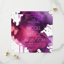 Mariage à l'aquarelle éclaboussée