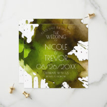 Mariage à l'aquarelle éclaboussée