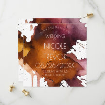 Mariage à l'aquarelle éclaboussée