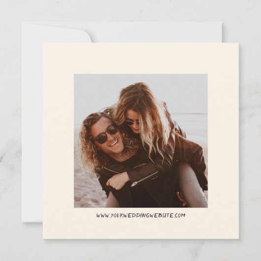 Save The Date Mariage à l'arc à main levée capricieux et fantais (Dos)