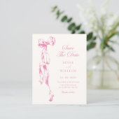 Save The Date Mariage à l'arc rose (Debout devant)