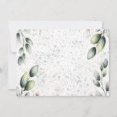 Save The Date Mariage à l'encre alcoolique Eucalyptus Blush (Dos)