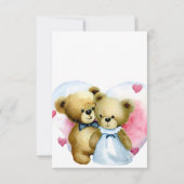 Save The Date Mariage à l'ours mignon Enregistrer la date Faire- (Dos)