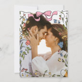 Save The Date Mariage à mâchoires florales tiré à la main (Devant)