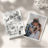 Save The Date Mariage à main fantaisiste illustré