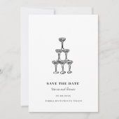 Save The Date Mariage à main moderne Enregistrer la date (Devant)