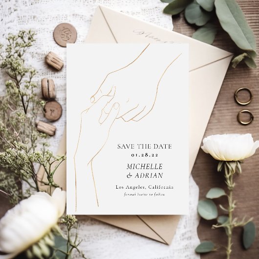 Save The Date Mariage à main simple pour couples