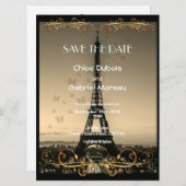 Save The Date Mariage à Paris (Devant / Derrière)