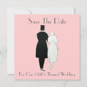 Save The Date Mariage à thème des années 1920 Enregistrer la dat (Devant)
