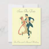 Save The Date Mariage à thème des années 1920 Enregistrer la dat (Devant)