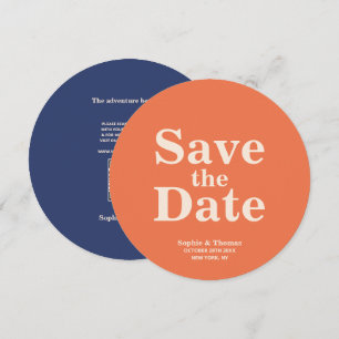 Save The Date Mariage à typographie moderne et audacieuse, Enreg
