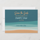 Save The Date Mariage Abstrait Ocean Beach (Devant)