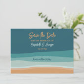 Save The Date Mariage Abstrait Ocean Beach (Debout devant)