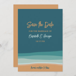 Save The Date Mariage Abstrait Ocean Beach