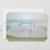 Save The Date Mariage adorable sur la plage, Arche florale Enreg (Dos)