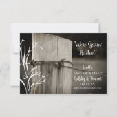 Save The Date Mariage agricole rural de la clôture après le pays (Devant)