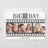 Save The Date Mariage Ajouter 3 Photos Film Amusant Enregistrer  (Devant)