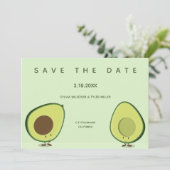 Save The Date Mariage alimentaire Whimsical Avocado Fun (Debout devant)
