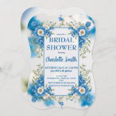 Save The Date mariage ancien de style Chinoiserie bleu et blanc (Devant / Derrière)