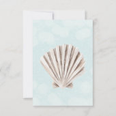 Save The Date Mariage Aqua Ocean & Shells (Dos)