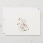 Save The Date Mariage aquarelle botanique de fougère de fleur sa (Dos)